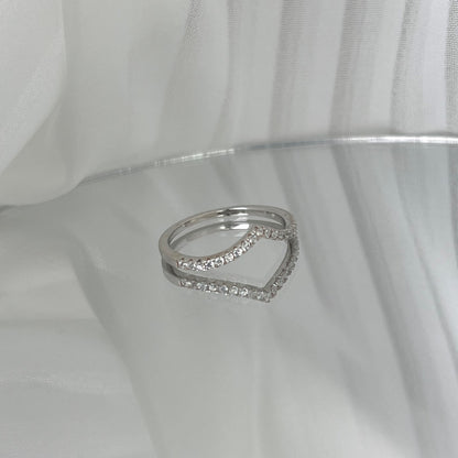 [Am jewelry]Elaborate Tennis Band Ring