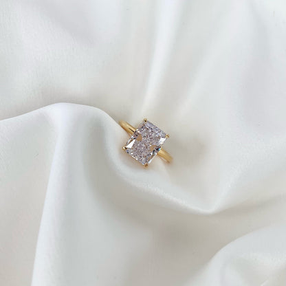 [Am jewelry]4.0 Carat Ornate Enchanting Radiand Cut Banquet Ring