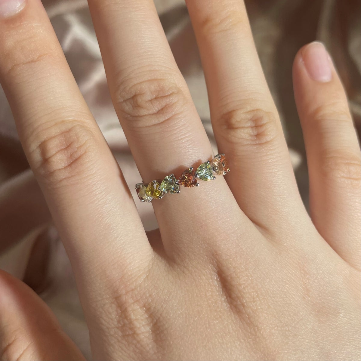 [Am jewelry]0.25 Carat Radiant Romance Heart Cut Lover Ring