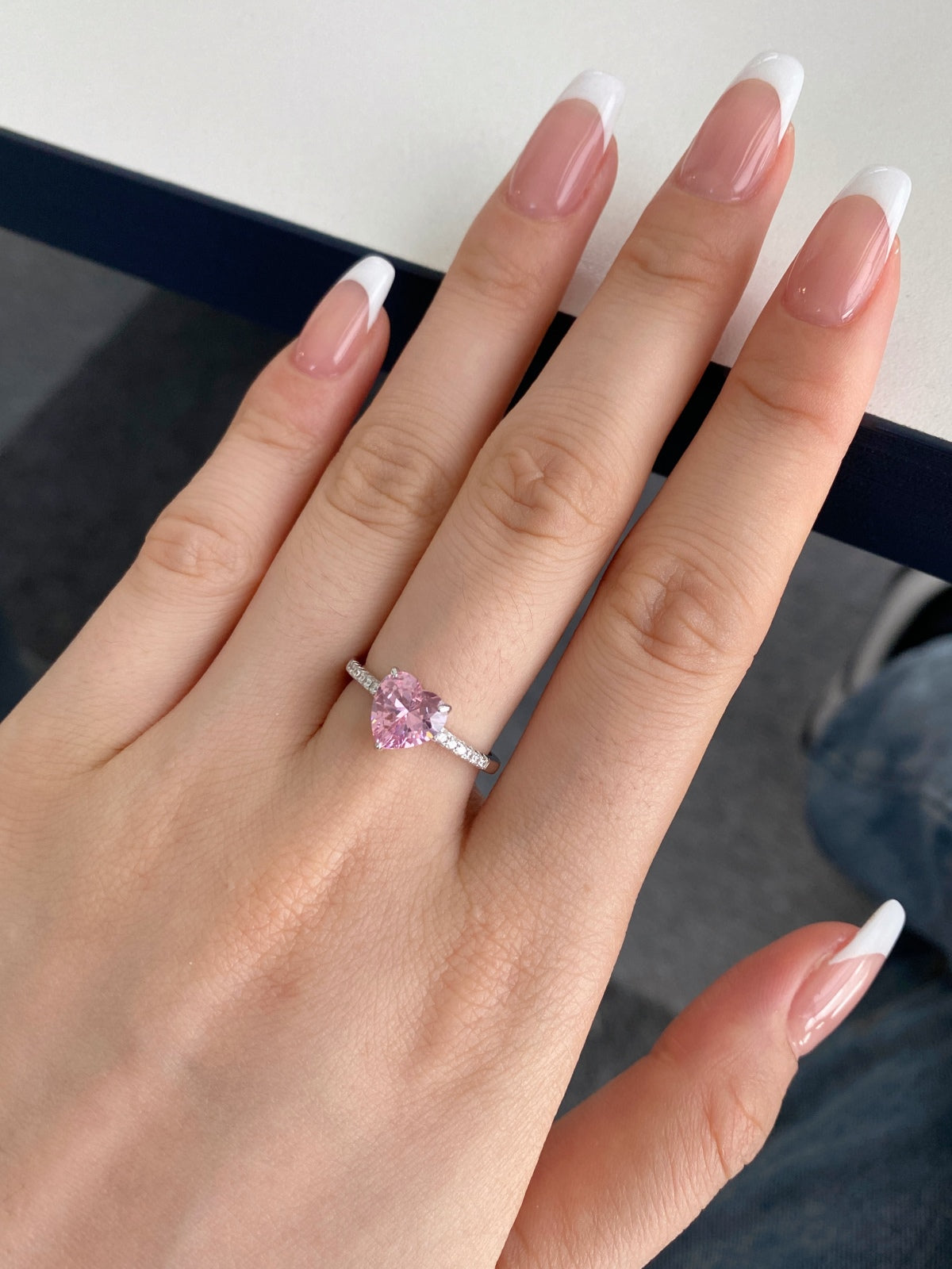 [Am jewelry]2.0 Carat Dazzling Lustrous Heart Cut Lover Ring