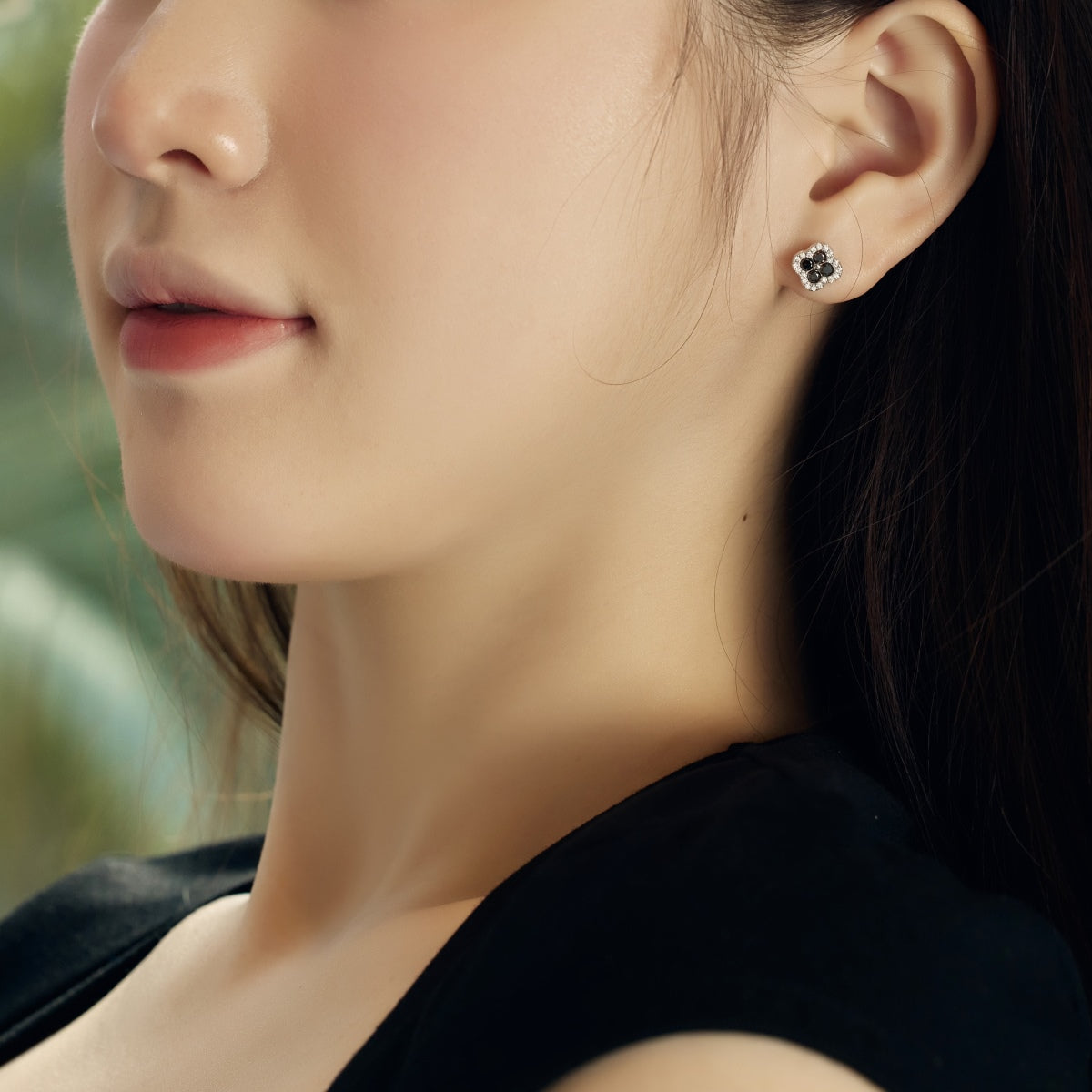 [Am jewelry]Four-Leaf Clover Flower Shaped Earrings