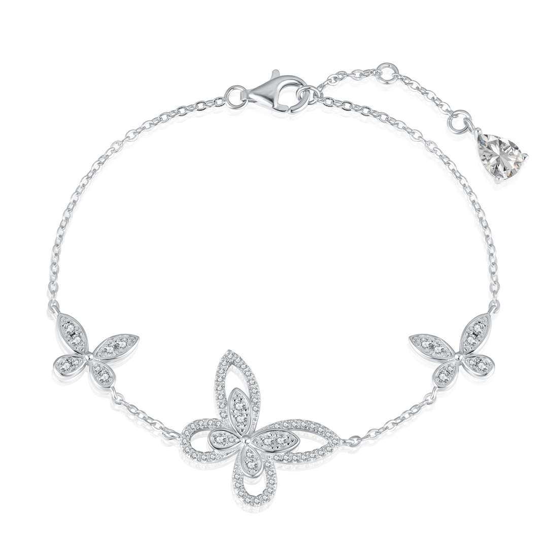 [Am jewelry]Delicate Butterfly Pendant Bracelet
