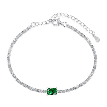 [Am jewelry]1.0 Carat Unique Emerald Cut Banquet Bracelet