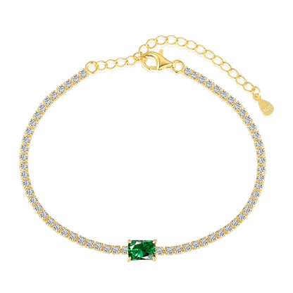 [Am jewelry]1.0 Carat Unique Emerald Cut Banquet Bracelet