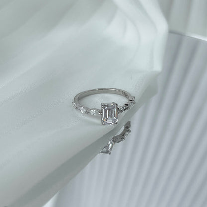 [Am jewelry]1.0 Carat Dainty Resplendent Radiant Cut Daily Ring