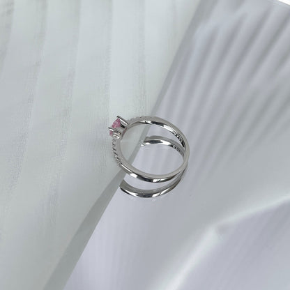 [Am jewelry]0.5 Carat CaratEternity Charming Heart Shape Lover Ring