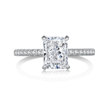 [Am jewelry]2.0 Carat Dazzling Sparkling Radiant Cut Party Ring