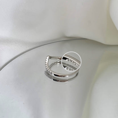 [Am jewelry]Elaborate Tennis Band Ring