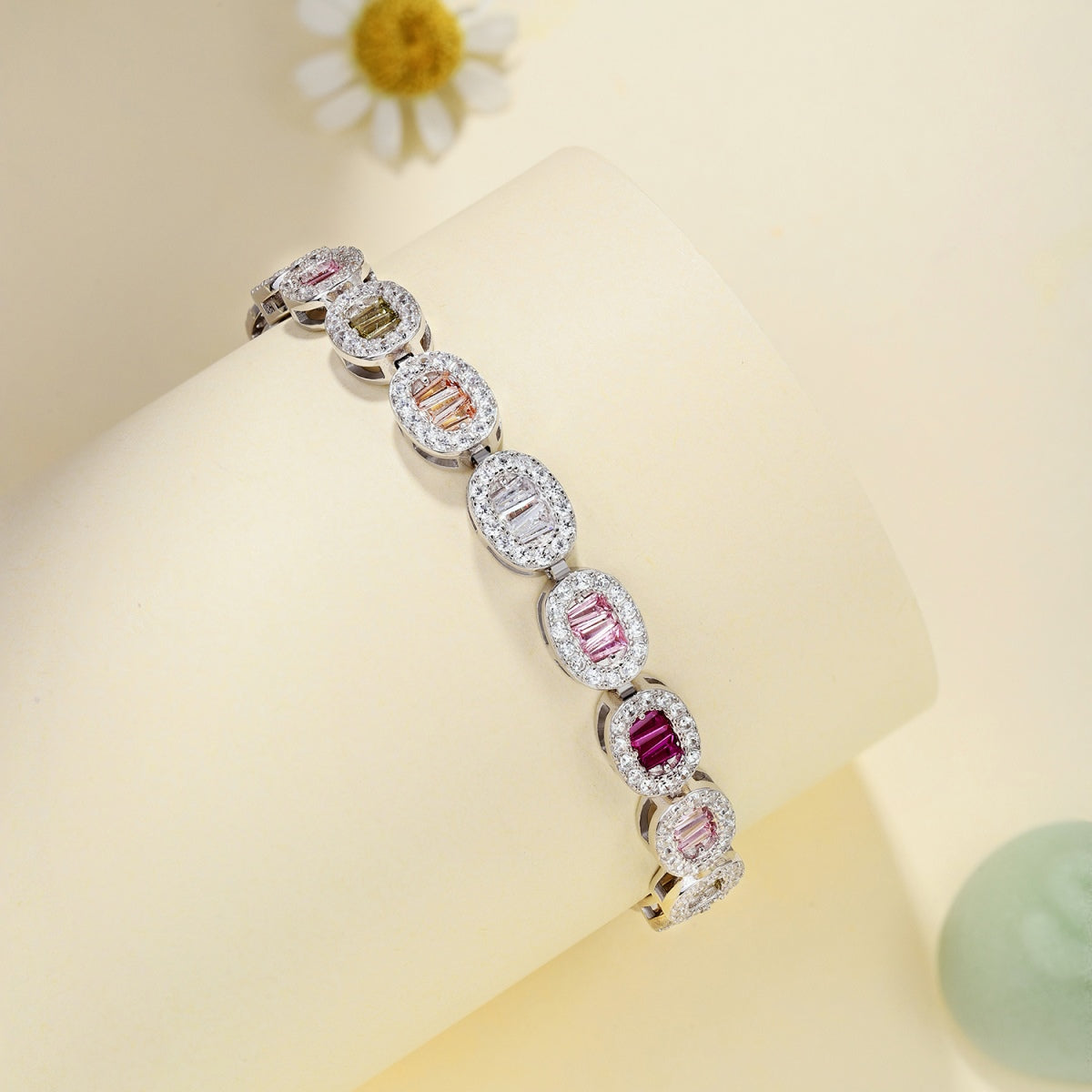 [Am jewelry]Exquisite Ornate Emerald Cut Daily Bracelet