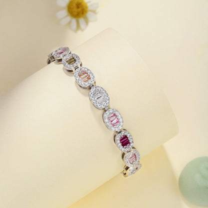 [Am jewelry]Exquisite Ornate Emerald Cut Daily Bracelet