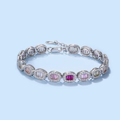 [Am jewelry]Exquisite Ornate Emerald Cut Daily Bracelet