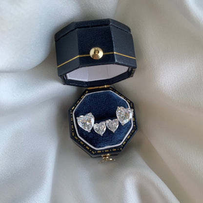 [Am jewelry]Double Heart-Shape Classic Princess Style Earrings