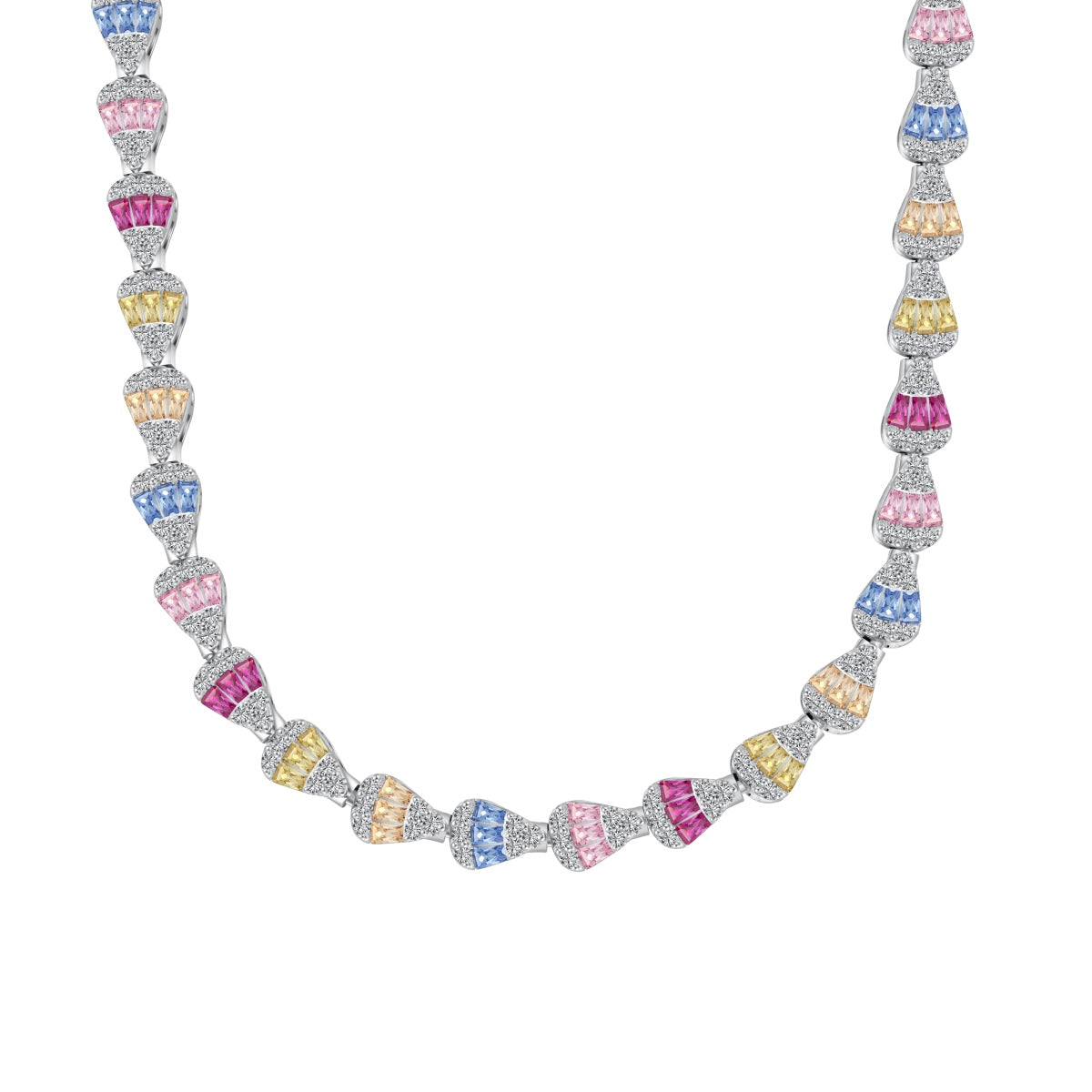 [Am jewelry]Radiant Colorful Rainbow Necklace