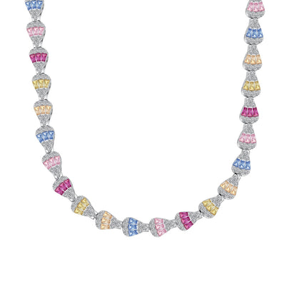 [Am jewelry]Radiant Colorful Rainbow Necklace