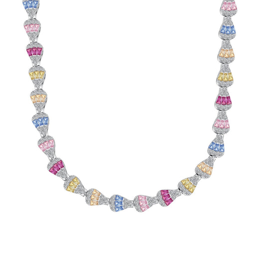 [Am jewelry]Radiant Colorful Rainbow Necklace