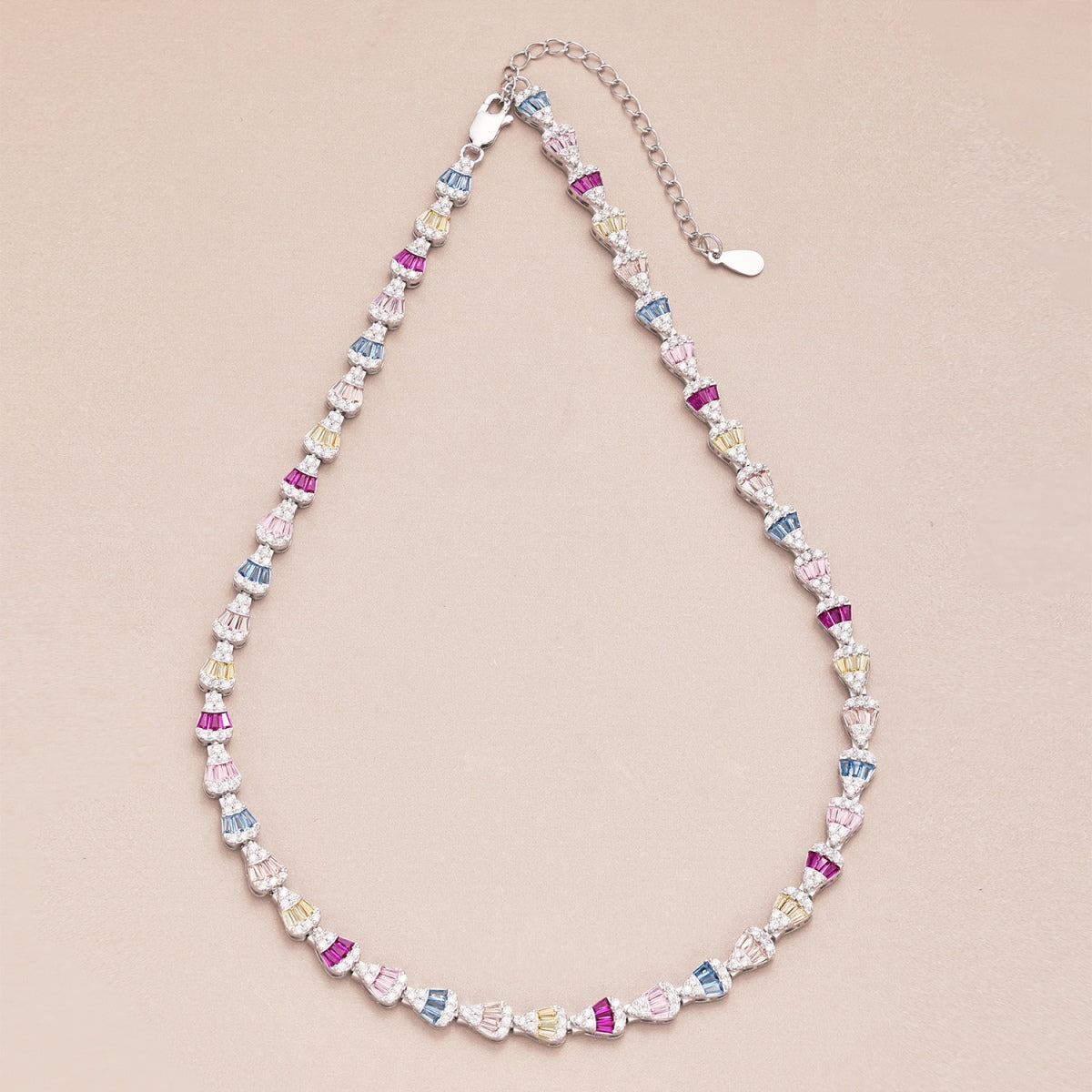 [Am jewelry]Radiant Colorful Rainbow Necklace
