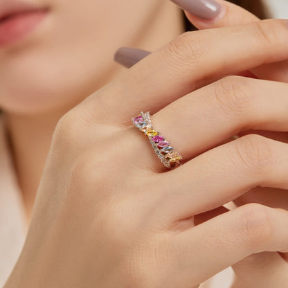 [Am jewelry]Unique Colorful Marquise Cut Daily Ring