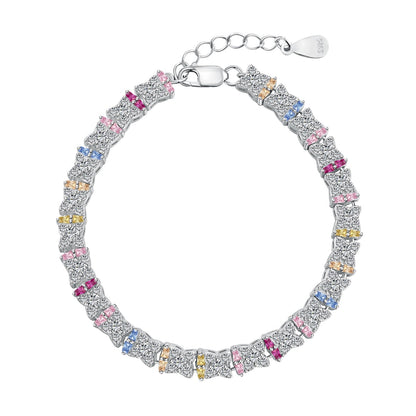 [Am jewelry]Unique Colorful Flower Shape Daily Bracelet