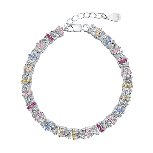 [Am jewelry]Unique Colorful Flower Shape Daily Bracelet