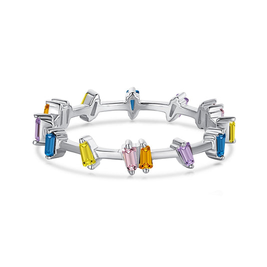 [Am jewelry]Unique Trapezoid Cut Daily Ring
