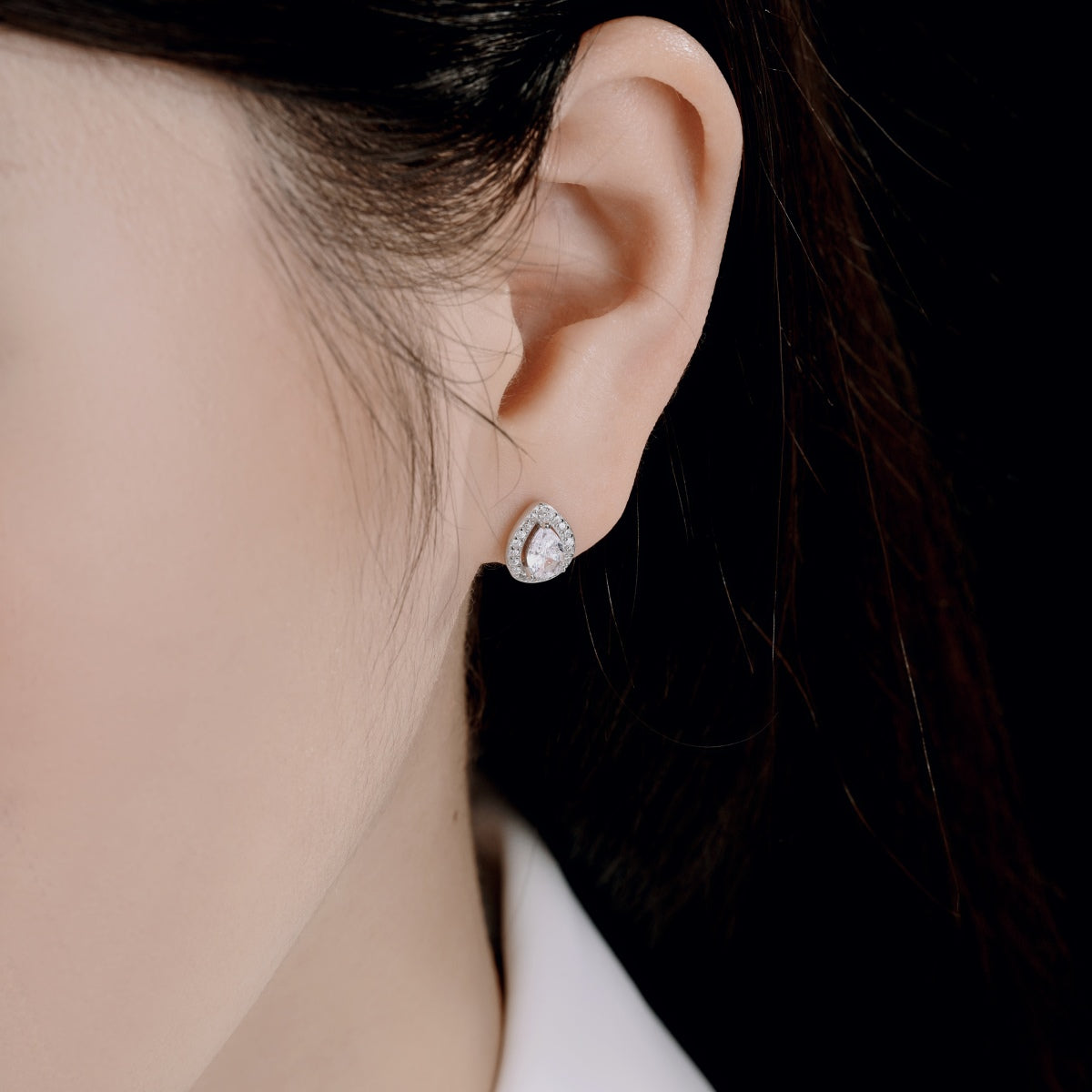 [Am jewelry]Luxurious Water Drop Shape Earrings