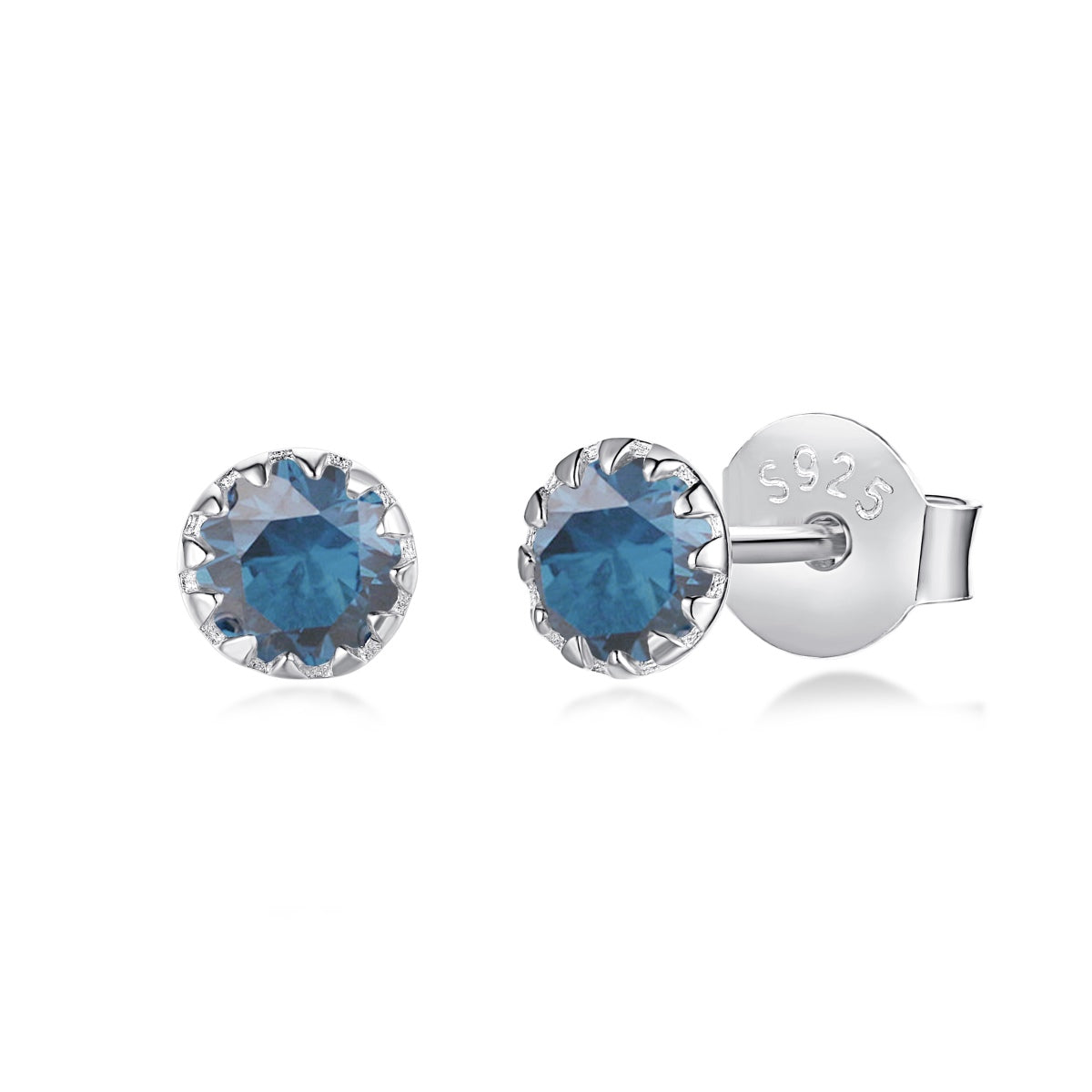 [Am jewelry]Sparkling Colorful Round Shape Earrings