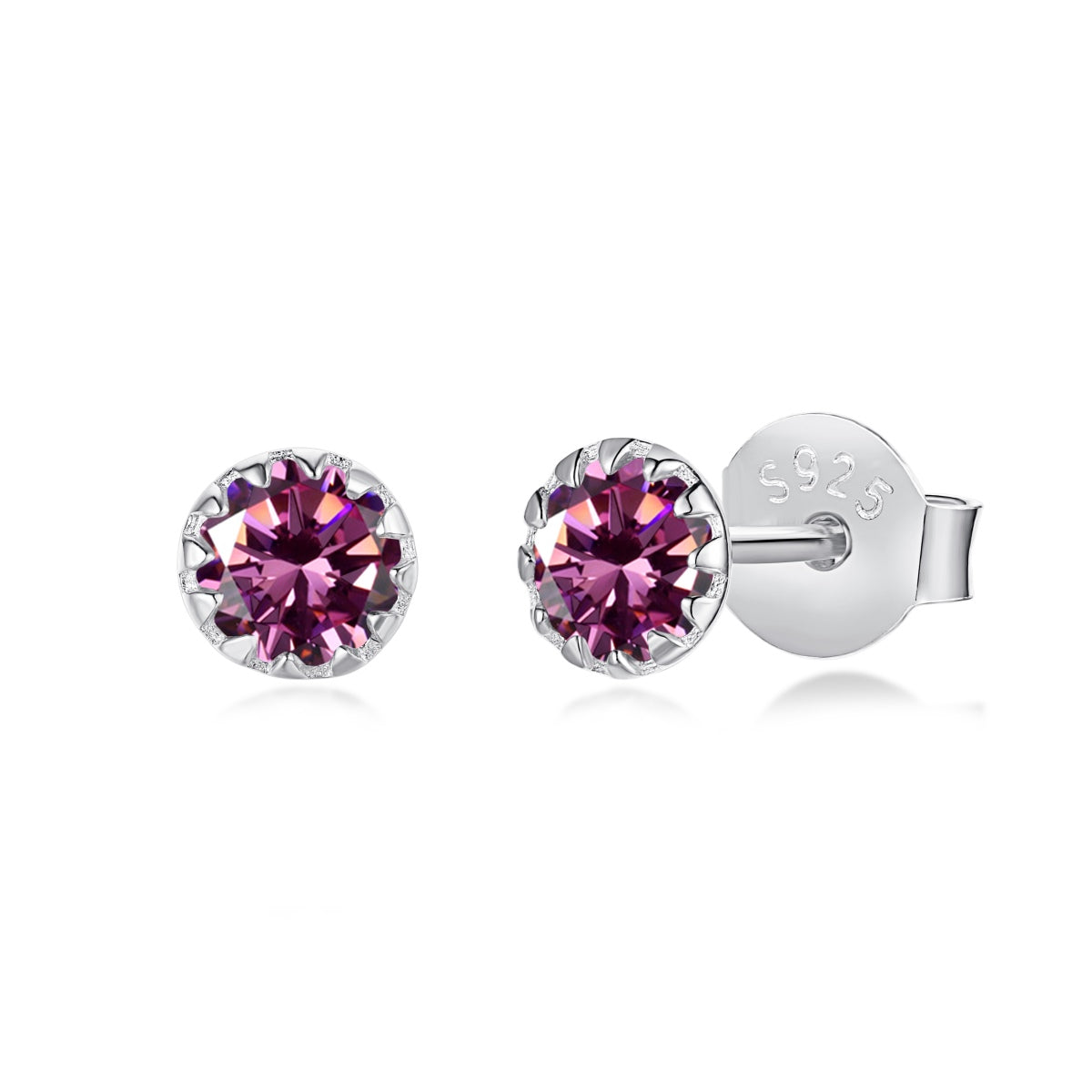 [Am jewelry]Sparkling Colorful Round Shape Earrings