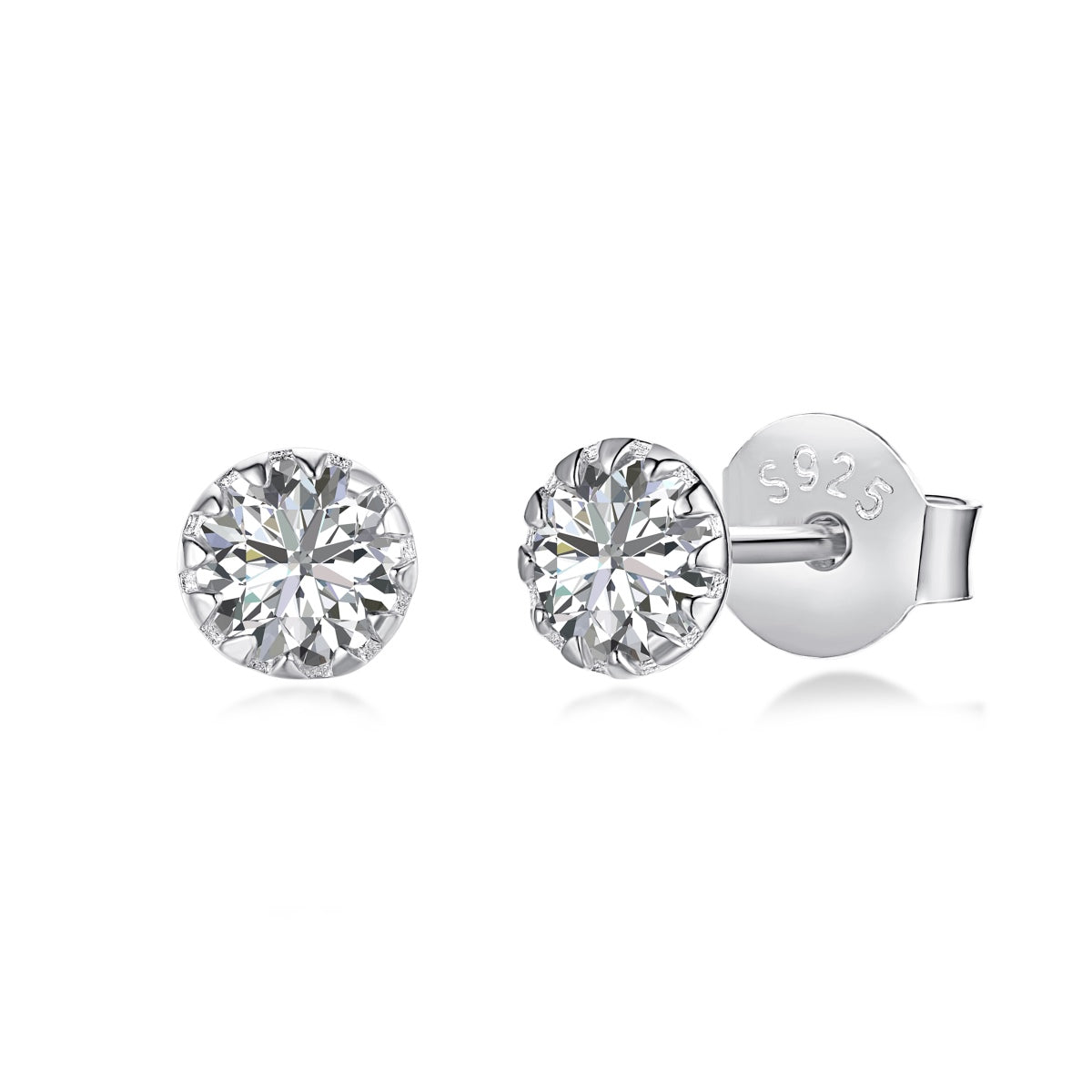 [Am jewelry]Sparkling Colorful Round Shape Earrings