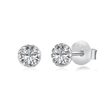 [Am jewelry]Sparkling Colorful Round Shape Earrings