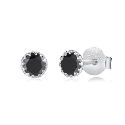 [Am jewelry]Sparkling Colorful Round Shape Earrings