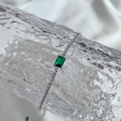 [Am jewelry]1.0 Carat Unique Emerald Cut Banquet Bracelet