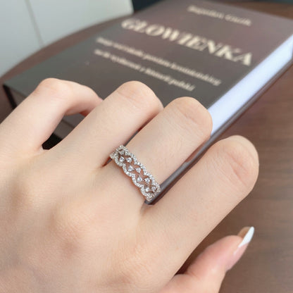 [Am jewelry]Elegant Resplendent Round Shape Party Ring