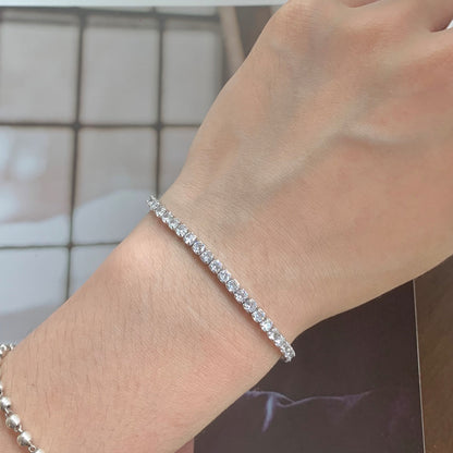 [Am jewelry]Sparkling Round Cut Daily Bracelet
