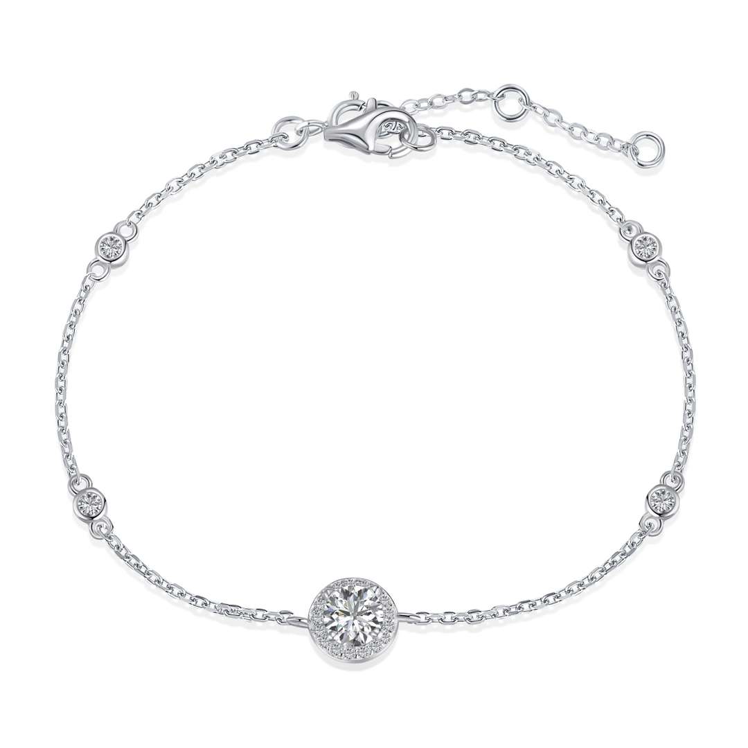 [Am jewelry]Dazzling Round Cut Shape Bracelet