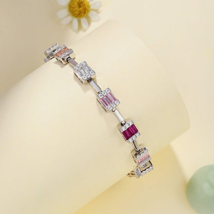 [Am jewelry]Dainty Charming Emerald Cut Daily Bracelet