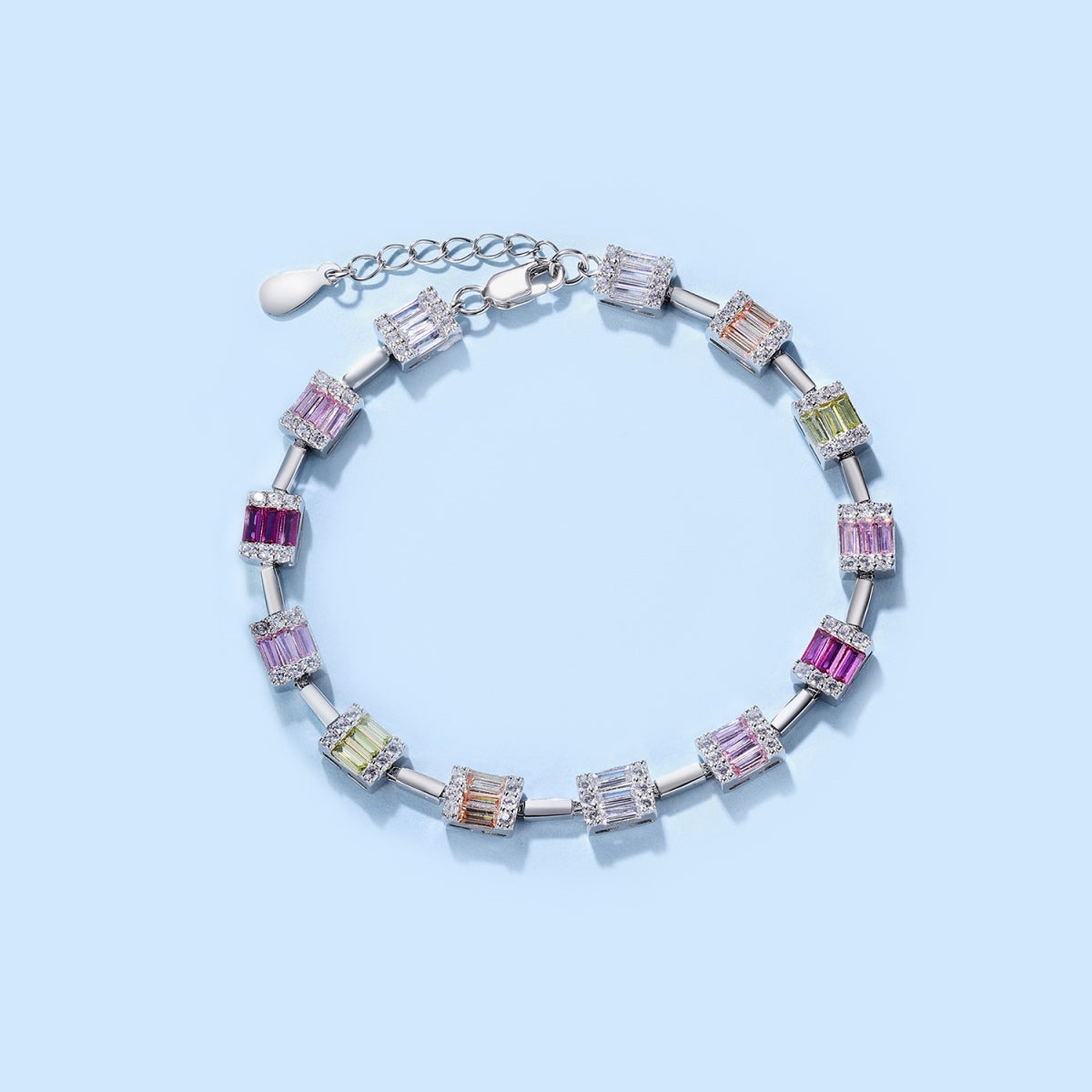 [Am jewelry]Dainty Charming Emerald Cut Daily Bracelet