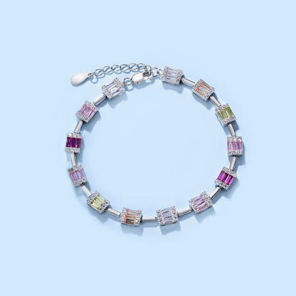 [Am jewelry]Dainty Charming Emerald Cut Daily Bracelet