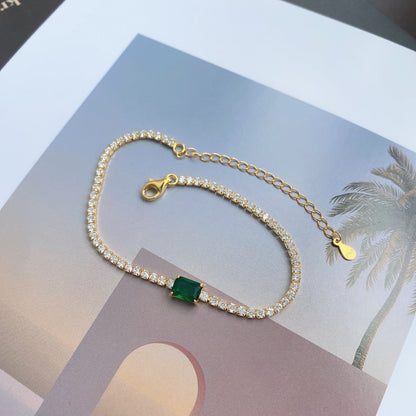 [Am jewelry]1.0 Carat Unique Emerald Cut Banquet Bracelet