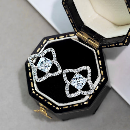 [Am jewelry]Elegant Star Shape Princess Cut Daily Earrings