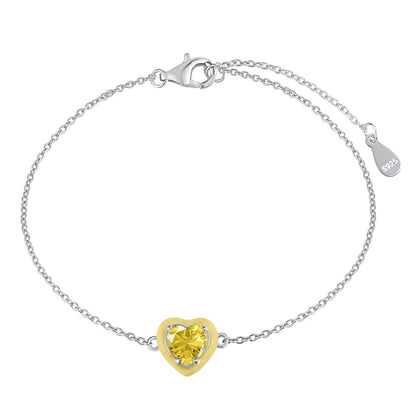 [Am jewelry]Sparkling Romantic Heart Shape Lover Bracelet
