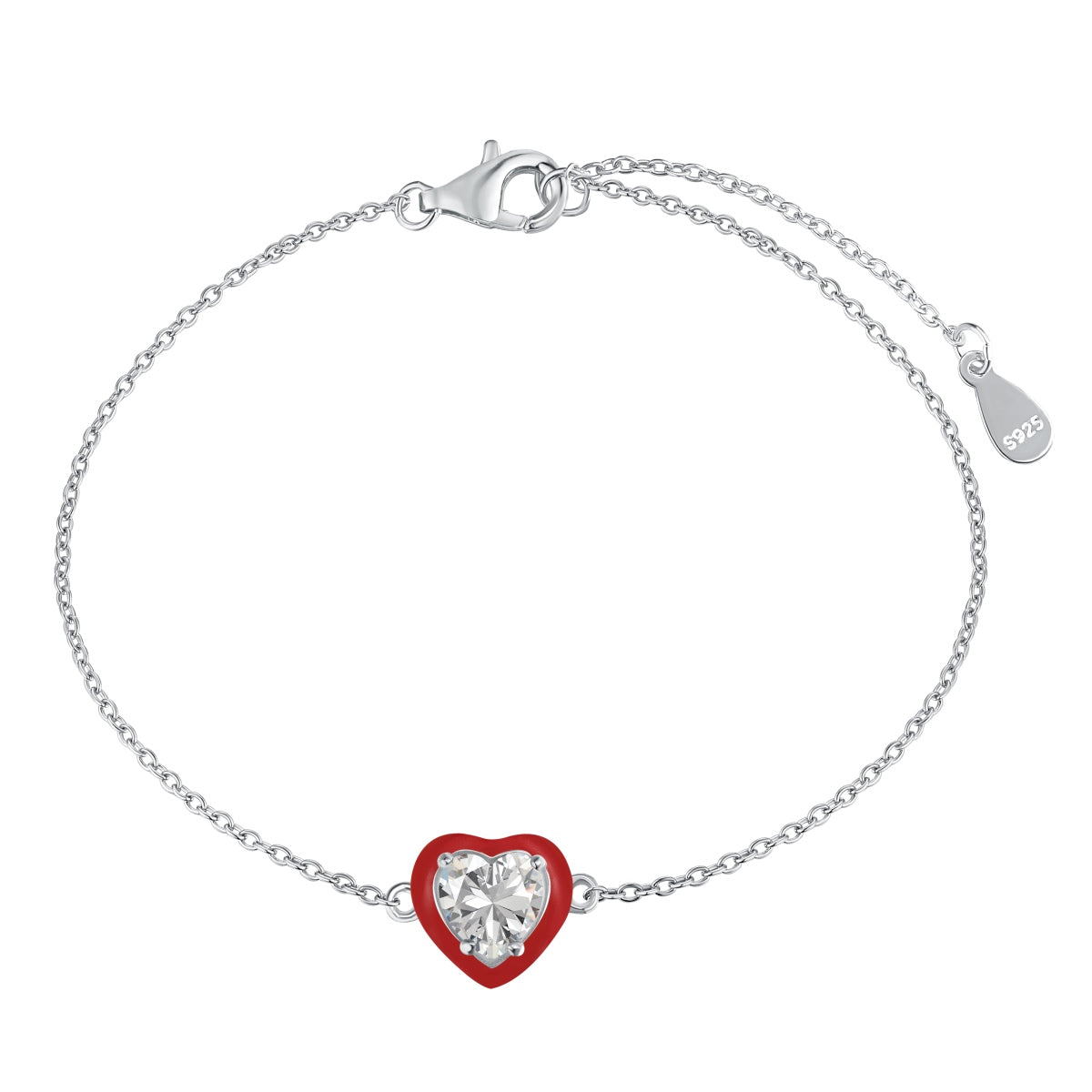 [Am jewelry]Sparkling Romantic Heart Shape Lover Bracelet
