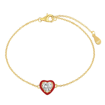 [Am jewelry]Sparkling Romantic Heart Shape Lover Bracelet