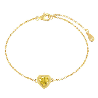 [Am jewelry]Sparkling Romantic Heart Shape Lover Bracelet
