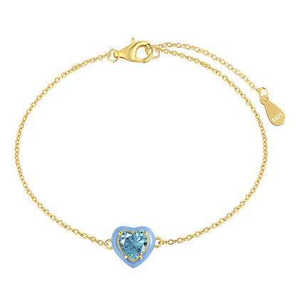 [Am jewelry]Sparkling Romantic Heart Shape Lover Bracelet