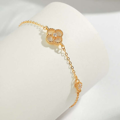 [Am jewelry]Delicate Four Leaf Clover Bracelet