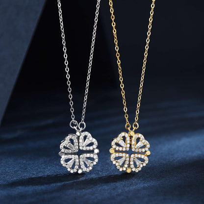 [Am jewelry]Ornate Heart Cut Flower Shape Necklace