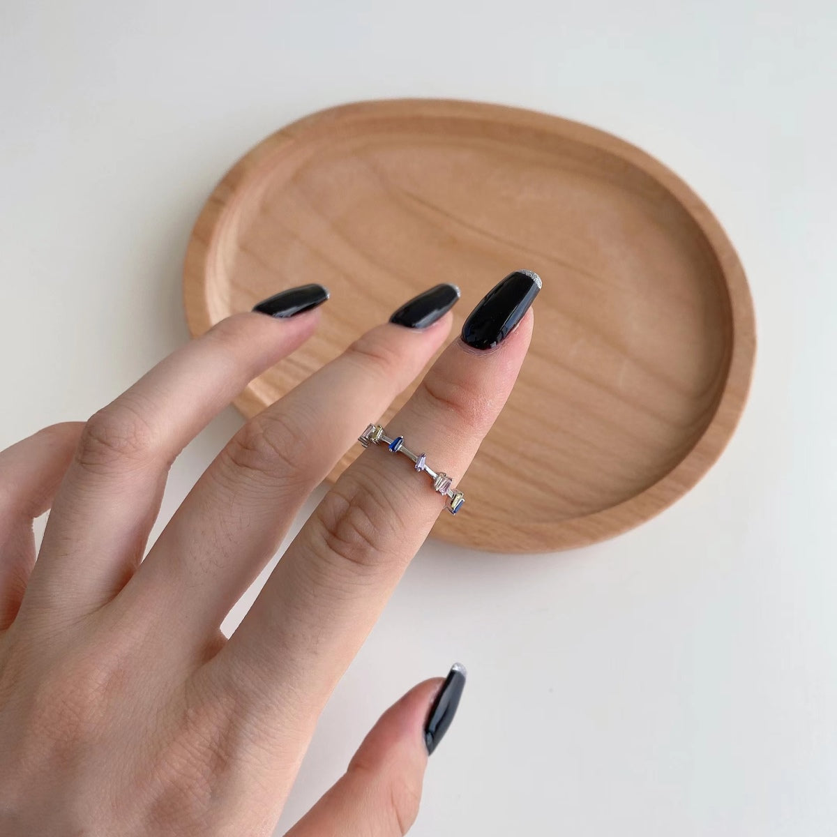 [Am jewelry]Unique Trapezoid Cut Daily Ring