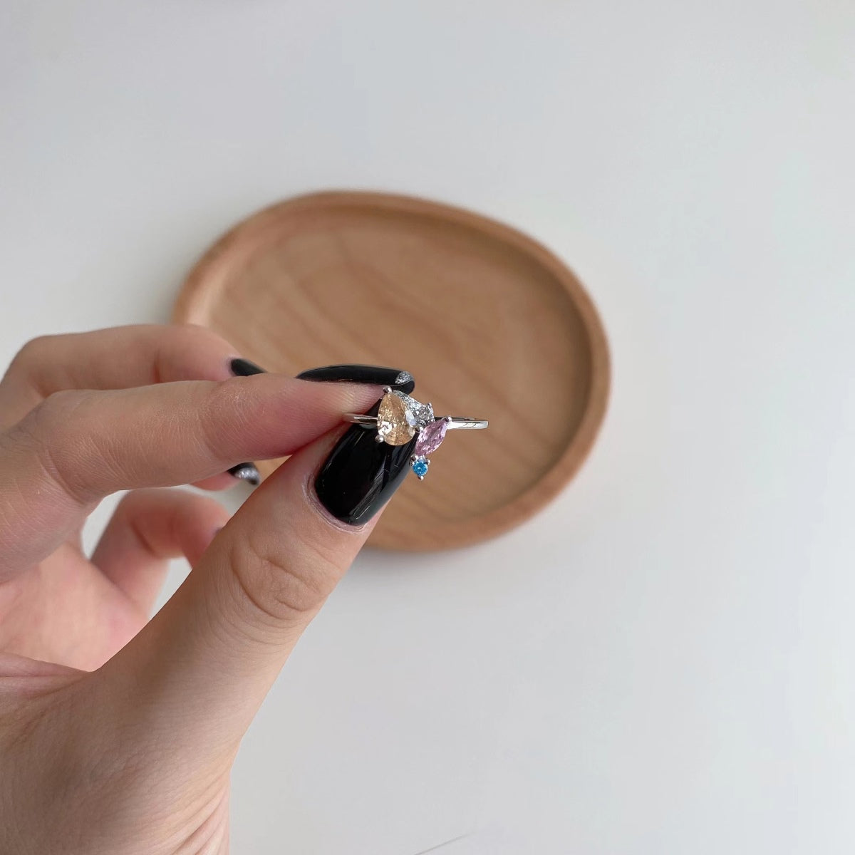 [Am jewelry]Radiant Colorful Multi Cut Daily Ring