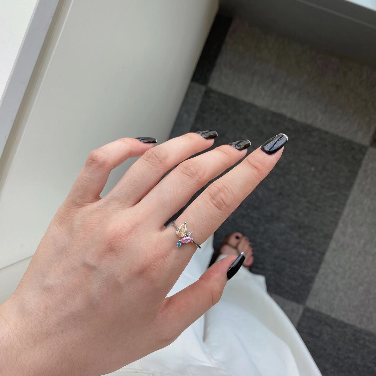 [Am jewelry]Radiant Colorful Multi Cut Daily Ring