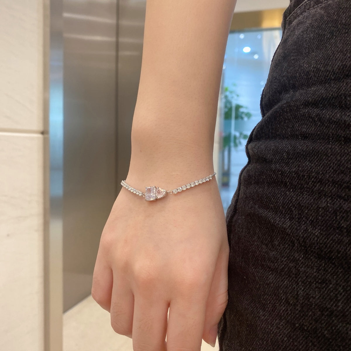 [Am jewelry]Dazzling Unique Multi Shape Lover Bracelet